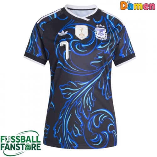 Argentinien Rodrigo De Paul #7 Replik Auswärtstrikot Damen WM 2026 Kurzarm